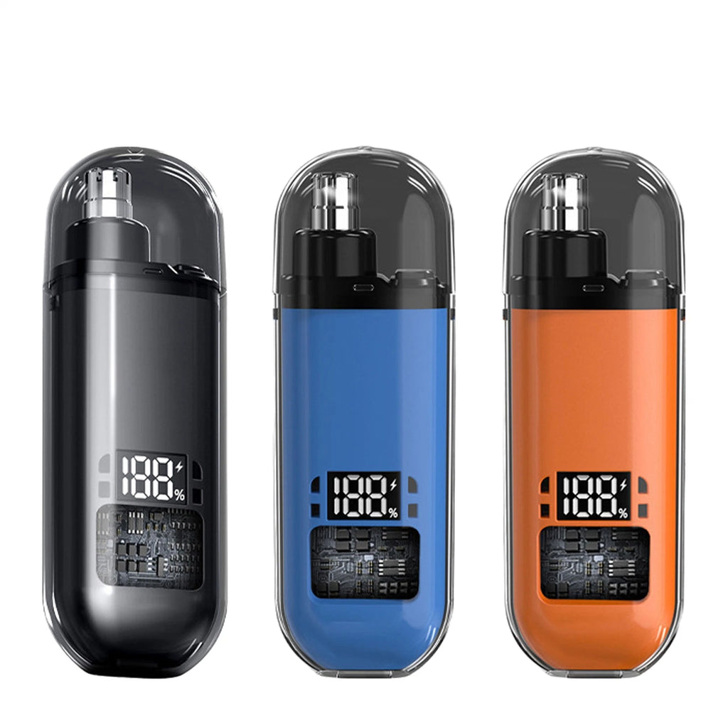 Portable Painless Electric Nose and Ear Hair Clippers with Digital Display
